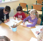 Spolupráce 1. třídy a 5. třídy